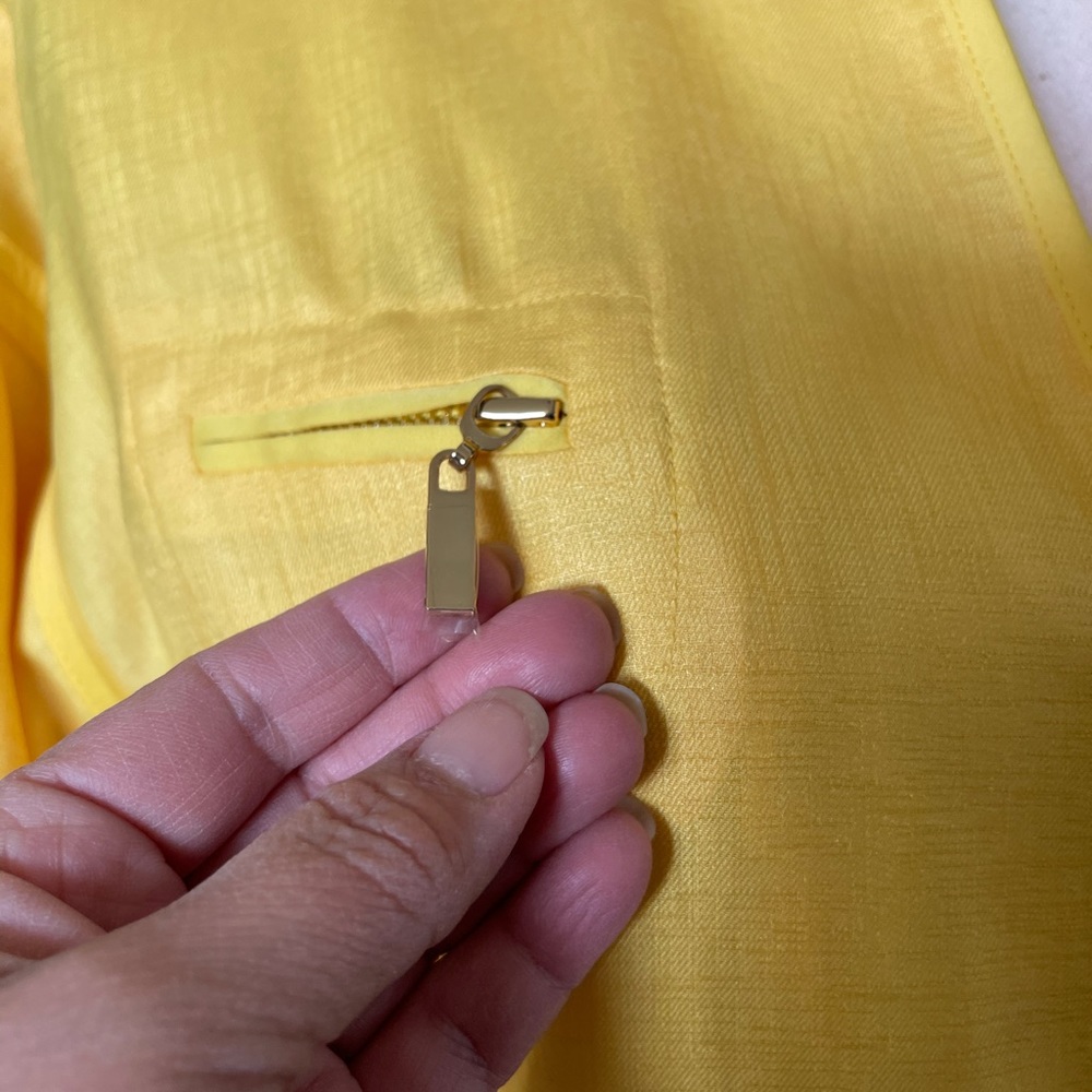 Cache Yellow Lightweight Full Zip Blazer Size Xs - image 3